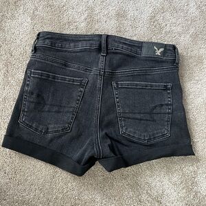 Black denim American Eagle shorts